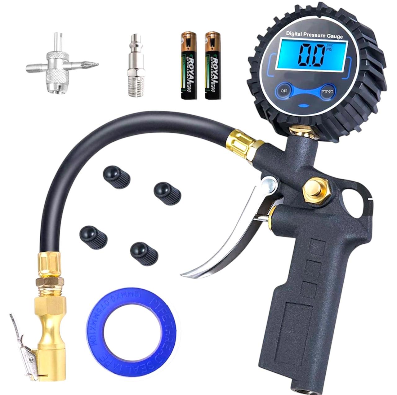 Digital Tire Inflator Gun with Pressure Gauge