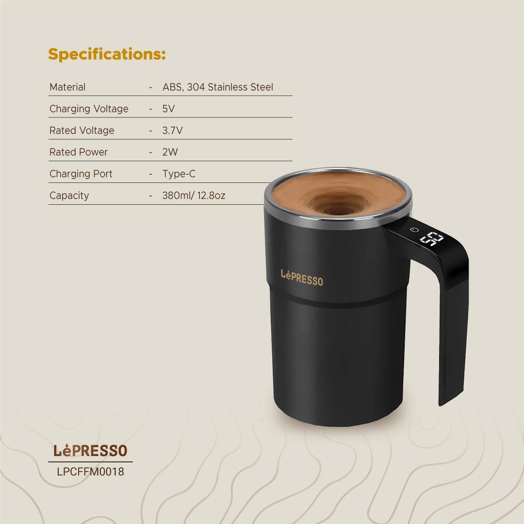 LePresso Auto Stirring Mug with Temperature Display