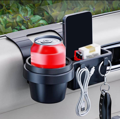 2-in-1 Car Cup Holder & Storage Organizer