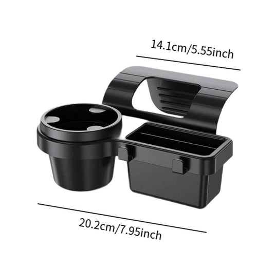 2-in-1 Car Cup Holder & Storage Organizer